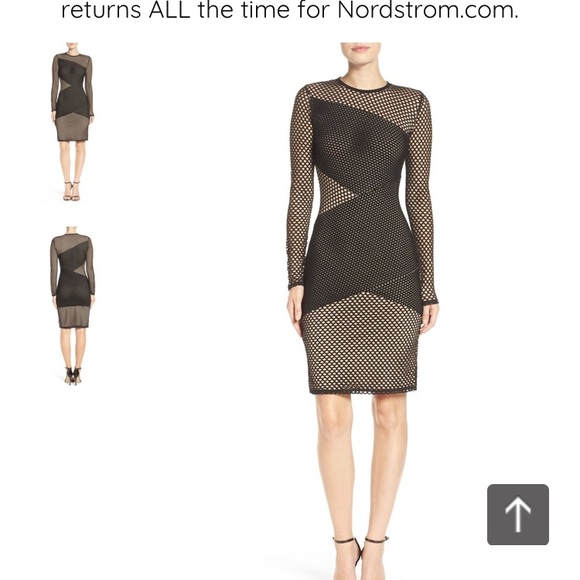 COPY - BCBG Maxazria Jorden Mesh BodyCon - Picture 2 of 6